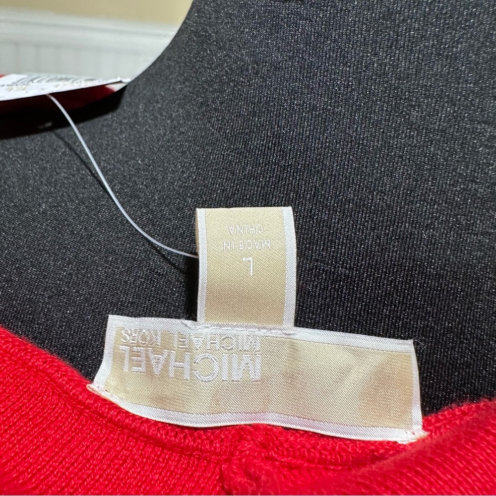 Michael Kors Red sweater dress with hood, size Large - Picture 16 of 16